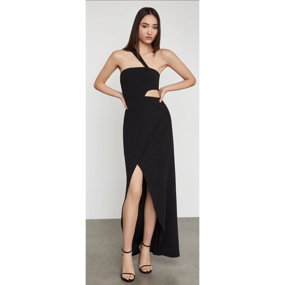 BCBGMAXAZRIA Acasia High-Low Cutout Gown